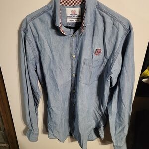 TEXAS A & M DENIM BUTTON DOWN SZ M
